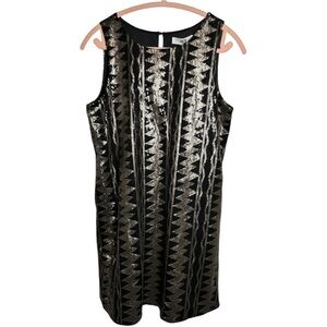 Jack by BB Dakota black and gold sequin sleeveless cocktail dress Medium NWT